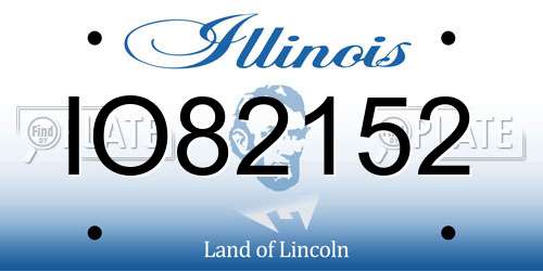 IO82152 Illinois License Plate