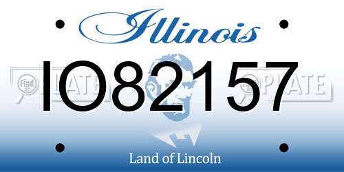 IO82157 Illinois License Plate