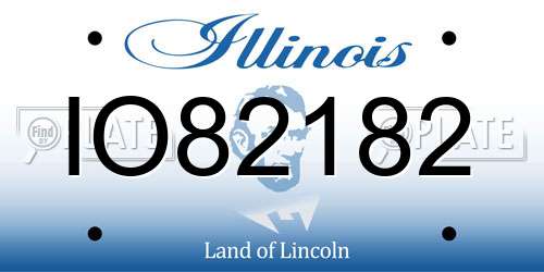 IO82182 Illinois License Plate