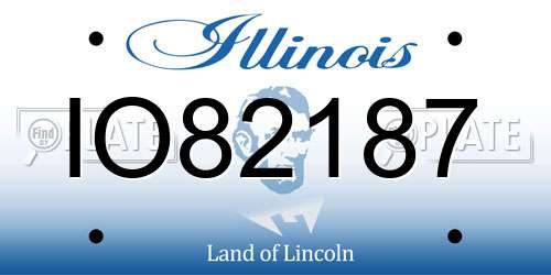 IO82187 Illinois License Plate