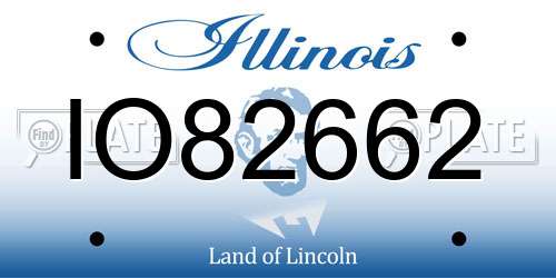 IO82662 Illinois License Plate