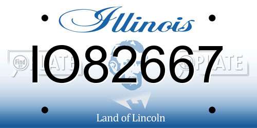 IO82667 Illinois License Plate