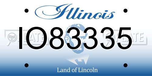 IO83335 Illinois License Plate
