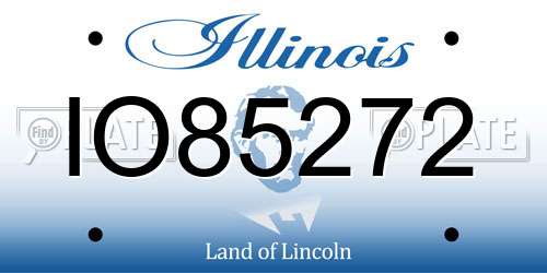 IO85272 Illinois License Plate