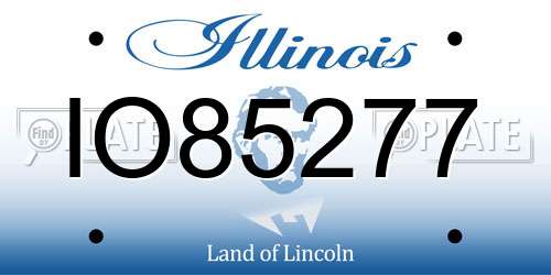IO85277 Illinois License Plate