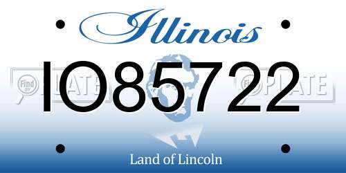 IO85722 Illinois License Plate