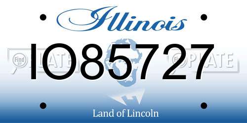 IO85727 Illinois License Plate