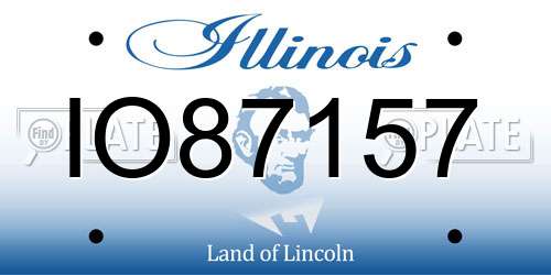 IO87157 Illinois License Plate