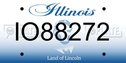 IO88272 Illinois License Plate