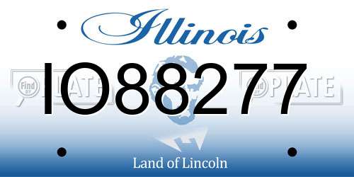 IO88277 Illinois License Plate