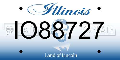IO88727 Illinois License Plate