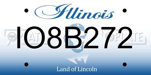 IO8B272 Illinois License Plate