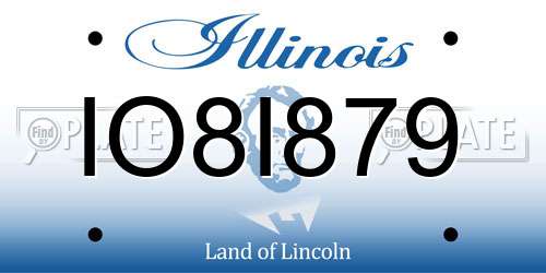 IO8I879 Illinois License Plate