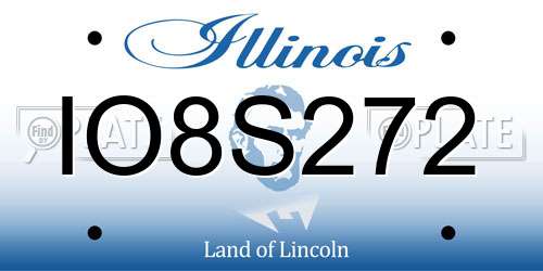 IO8S272 Illinois License Plate
