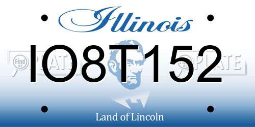 IO8T152 Illinois License Plate