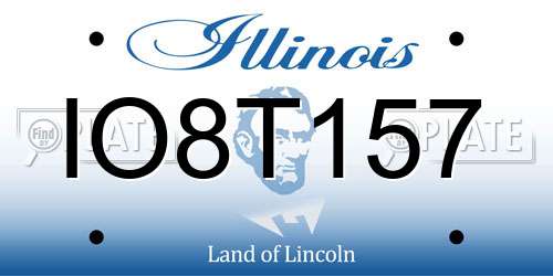 IO8T157 Illinois License Plate