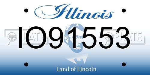 IO91553 Illinois License Plate