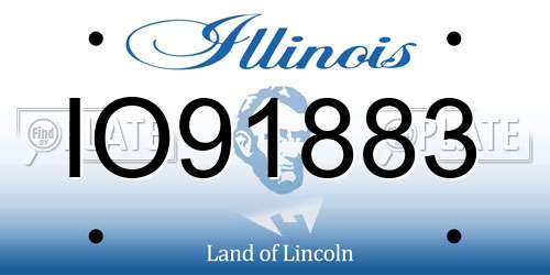 IO91883 Illinois License Plate