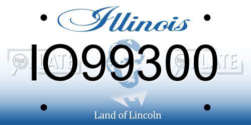 IO99300 Illinois License Plate
