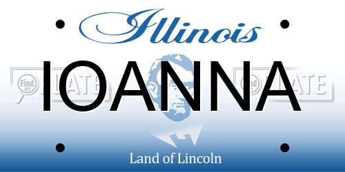 IOANNA Illinois License Plate