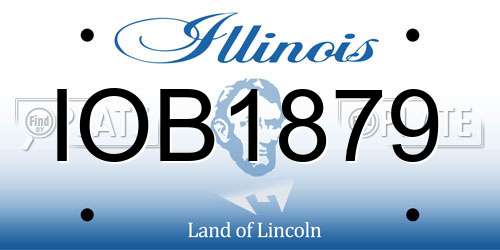 IOB1879 Illinois License Plate