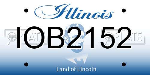 IOB2152 Illinois License Plate