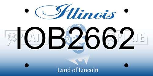 IOB2662 Illinois License Plate