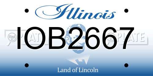 IOB2667 Illinois License Plate