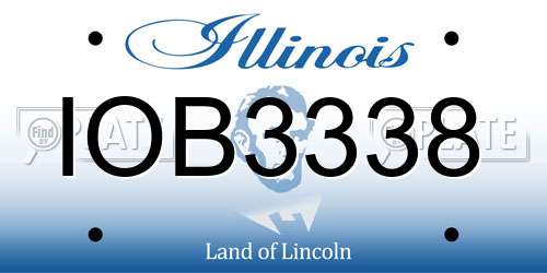 IOB3338 Illinois License Plate