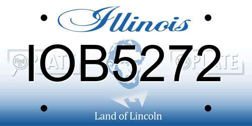 IOB5272 Illinois License Plate