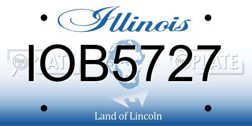 IOB5727 Illinois License Plate