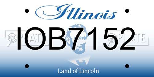 IOB7152 Illinois License Plate