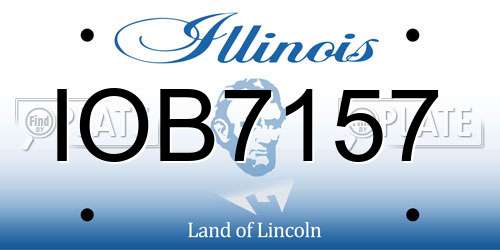 IOB7157 Illinois License Plate