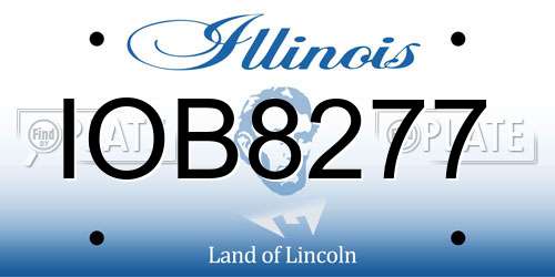 IOB8277 Illinois License Plate