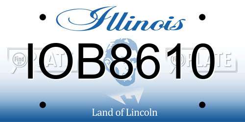 IOB8610 Illinois License Plate