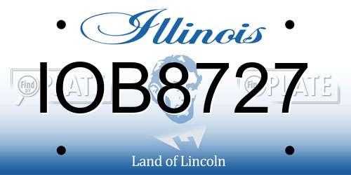 IOB8727 Illinois License Plate