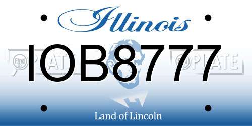 IOB8777 Illinois License Plate