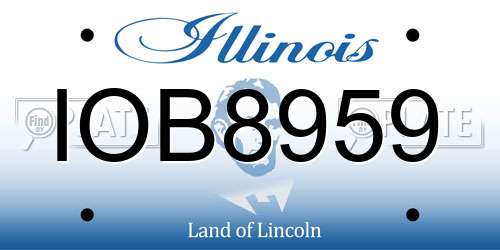 IOB8959 Illinois License Plate