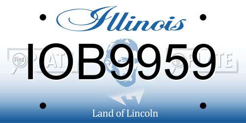 IOB9959 Illinois License Plate