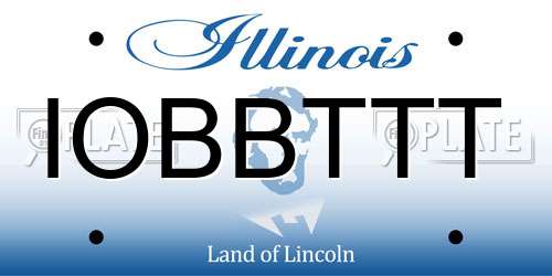 IOBBTTT Illinois License Plate