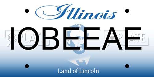 IOBEEAE Illinois License Plate