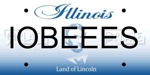 IOBEEES Illinois License Plate