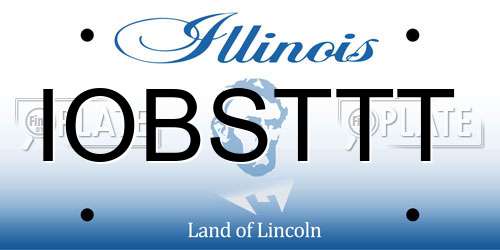 IOBSTTT Illinois License Plate
