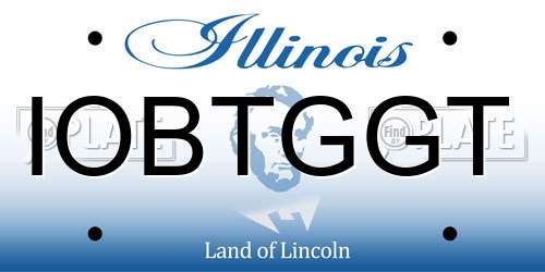 IOBTGGT Illinois License Plate