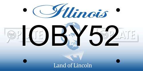 IOBY52 Illinois License Plate