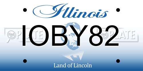 IOBY82 Illinois License Plate