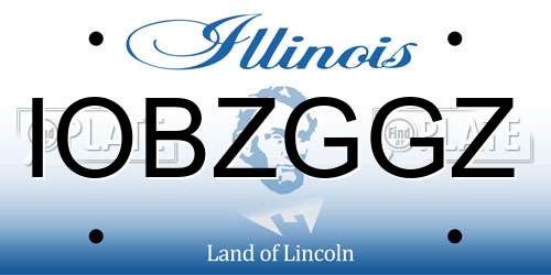 IOBZGGZ Illinois License Plate