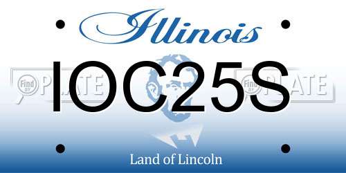 IOC25S Illinois License Plate