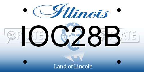 IOC28B Illinois License Plate