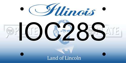 IOC28S Illinois License Plate